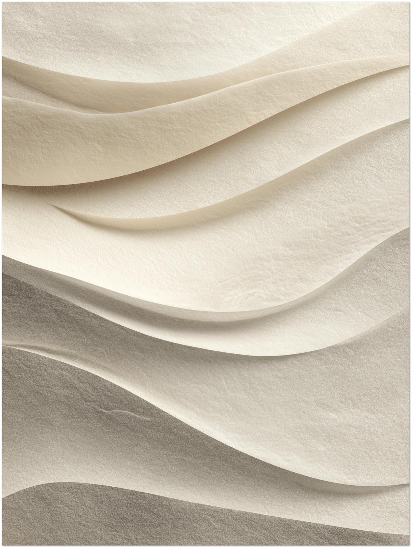 Sandfarbene Papierwellen Poster