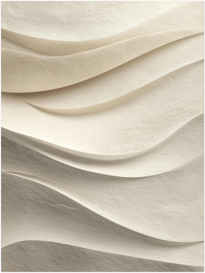 Sandfarbene Papierwellen Poster