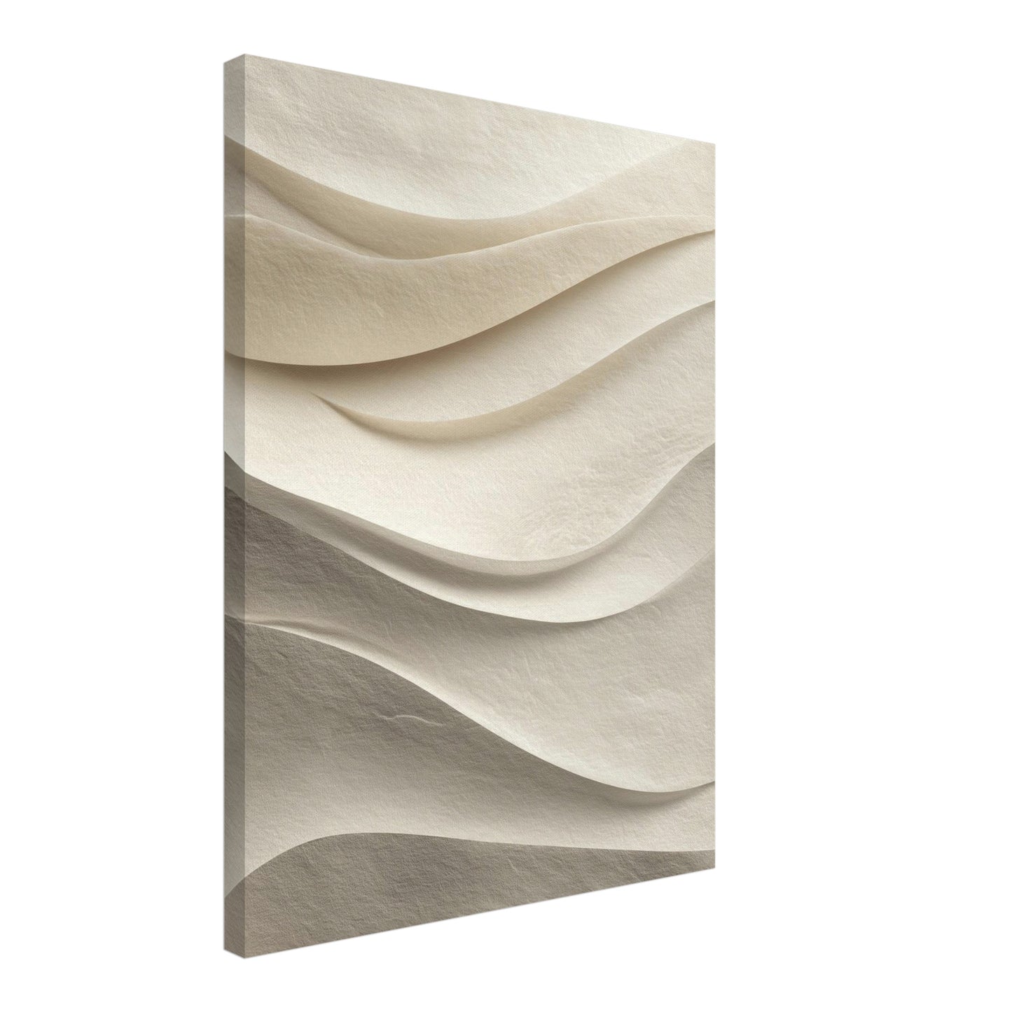Sandfarbene Papierwellen Leinwandbild