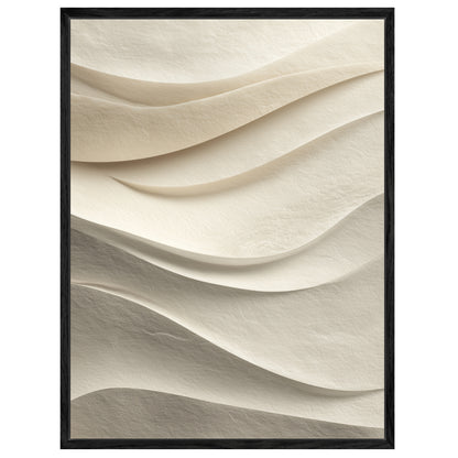 Sandfarbene Papierwellen Leinwandbild