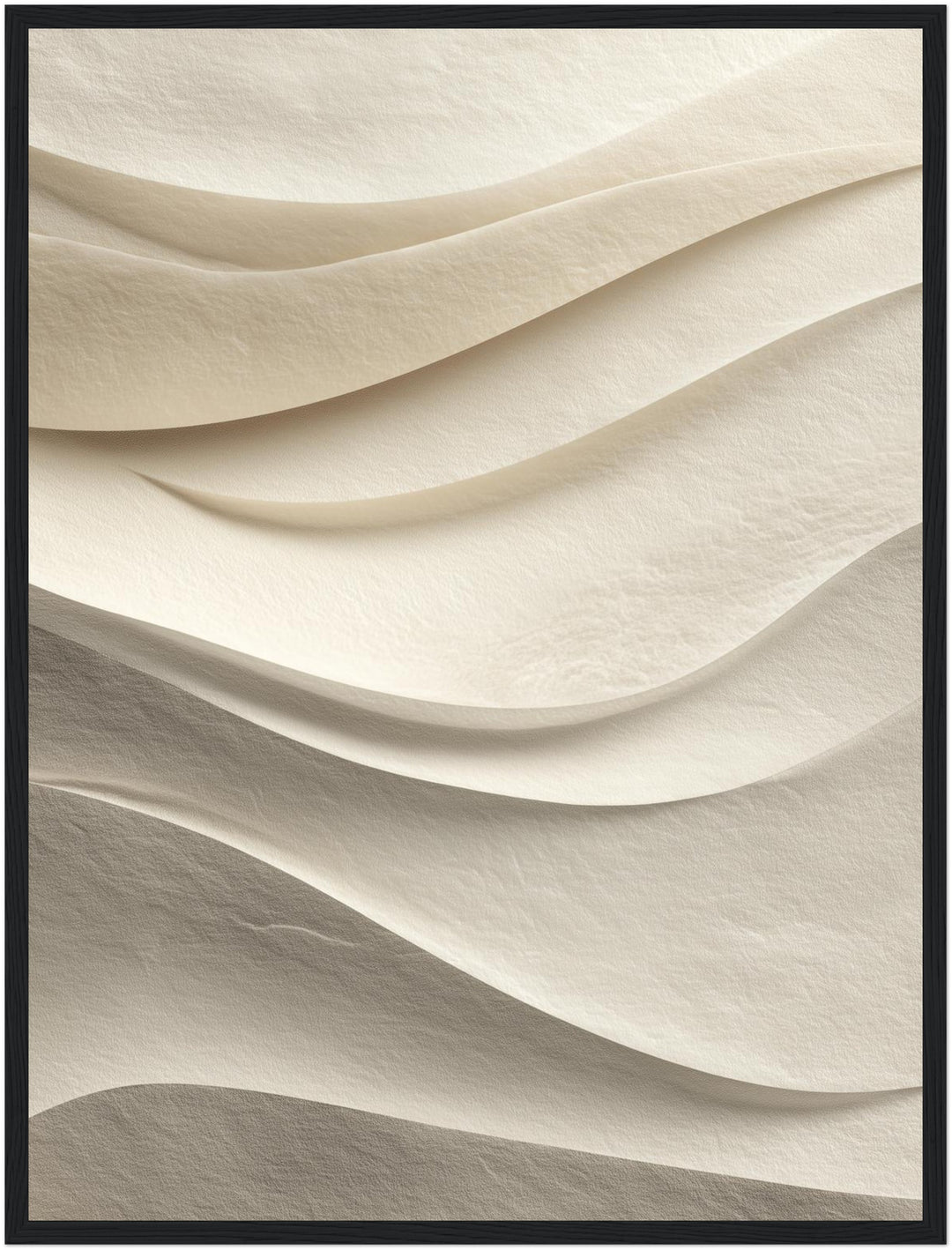 Sandfarbene Papierwellen Poster abstrakt – mattes Kunstdruck-Papier – Ansicht 5