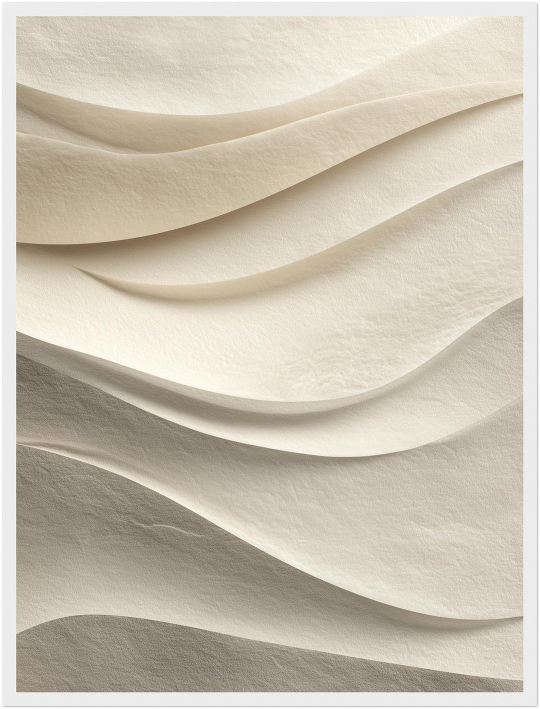 Sandfarbene Papierwellen Poster abstrakt – mattes Kunstdruck-Papier – Ansicht 6