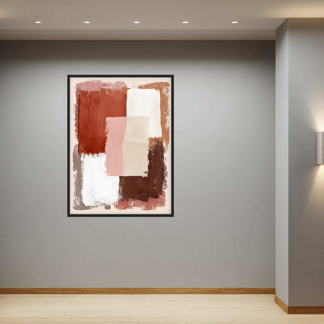 Terracotta Flecken Poster abstrakt – mattes Kunstdruck-Papier – Ansicht 6