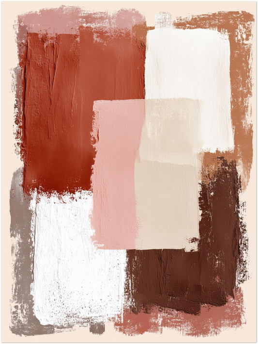 Terracotta Flecken Leinwandbild