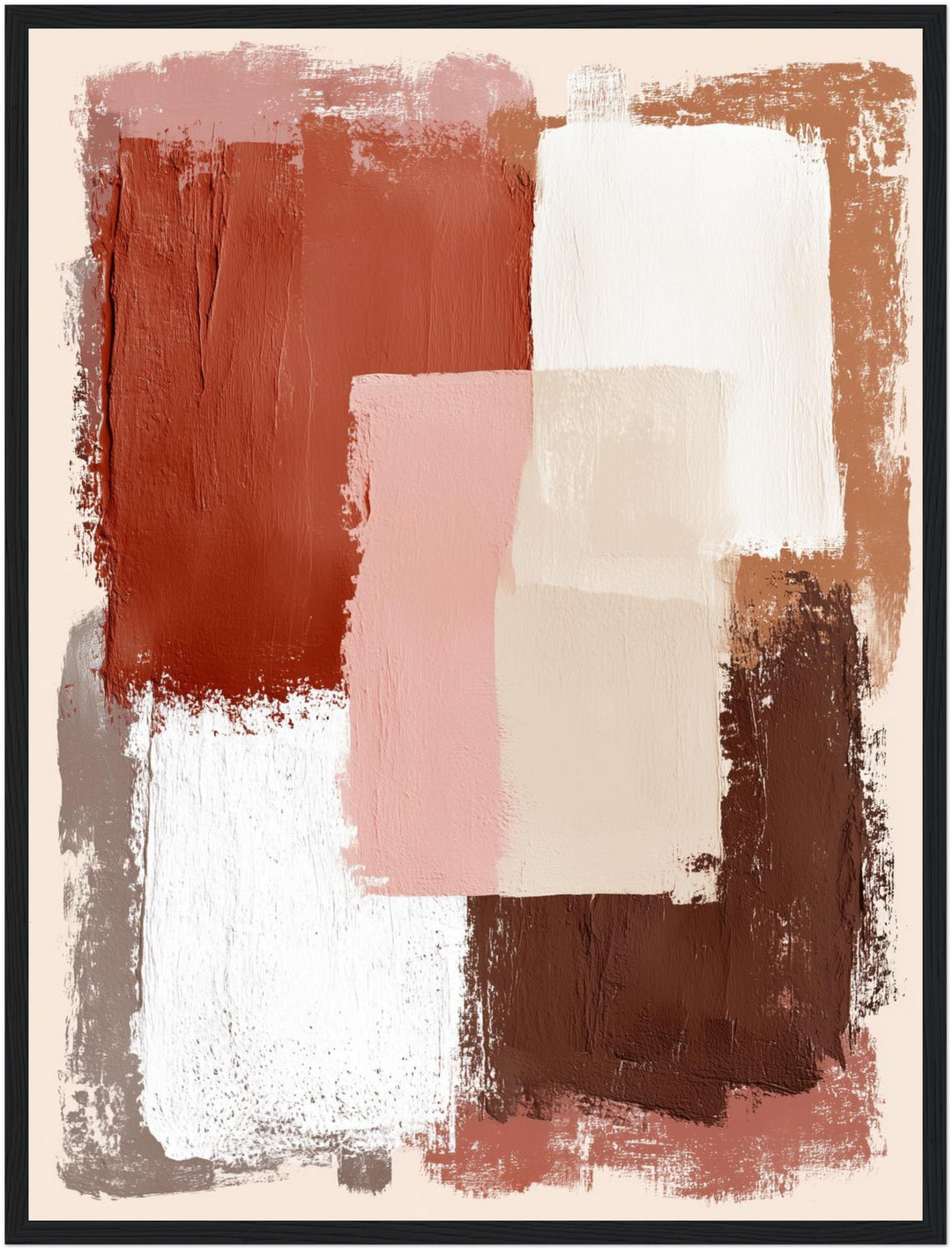 Terracotta Flecken Poster abstrakt – mattes Kunstdruck-Papier – Ansicht 2