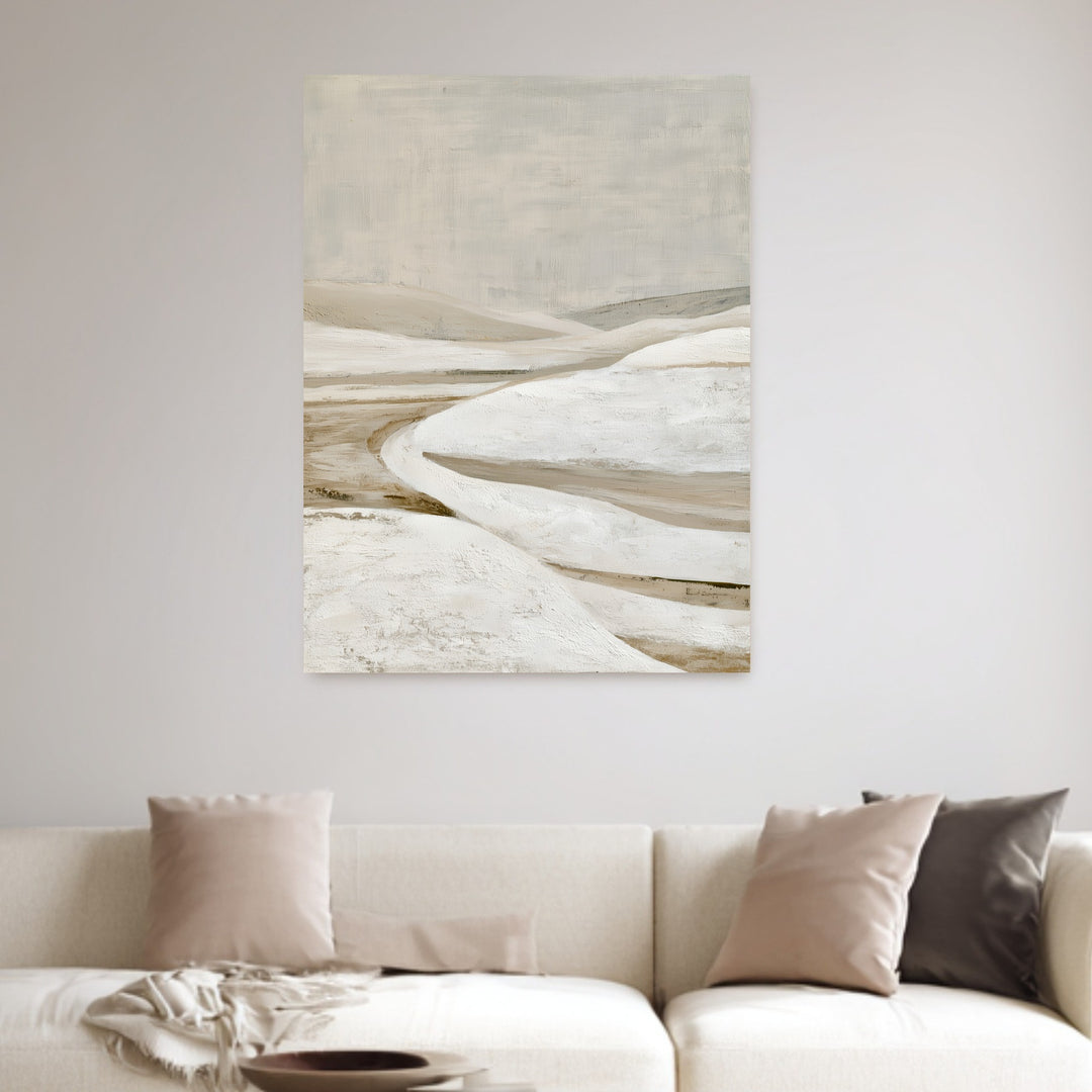 Stille Winterlandschaft abstrakt Leinwandbild – Ohne Rahmen – Produktfoto