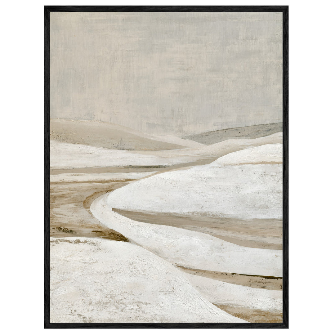 Stille Winterlandschaft abstrakt Leinwandbild – Leinwandbild