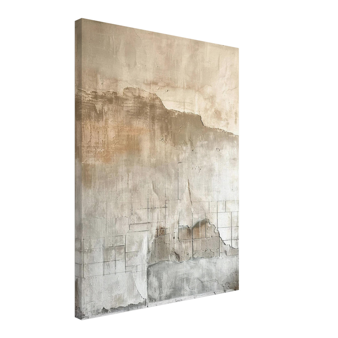 Verwitterte Wandtextur Leinwandbild abstrakt – Leinwand auf Holzrahmen – Ansicht 2