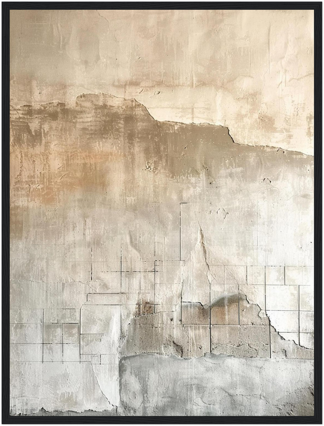 Verwitterte Wandtextur Poster abstrakt – mattes Kunstdruck-Papier – Ansicht 5