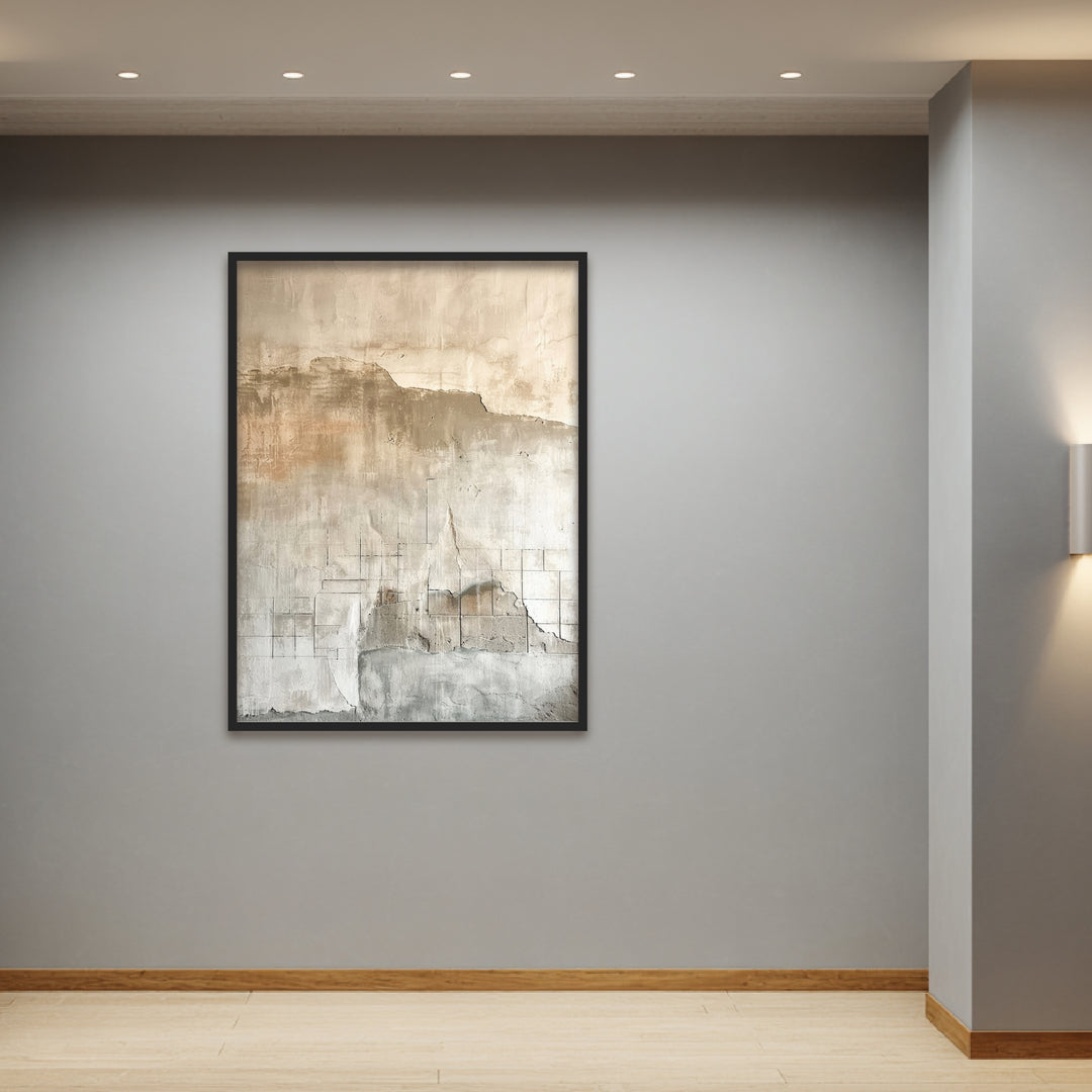 Verwitterte Wandtextur Poster abstrakt – mattes Kunstdruck-Papier – Ansicht 2