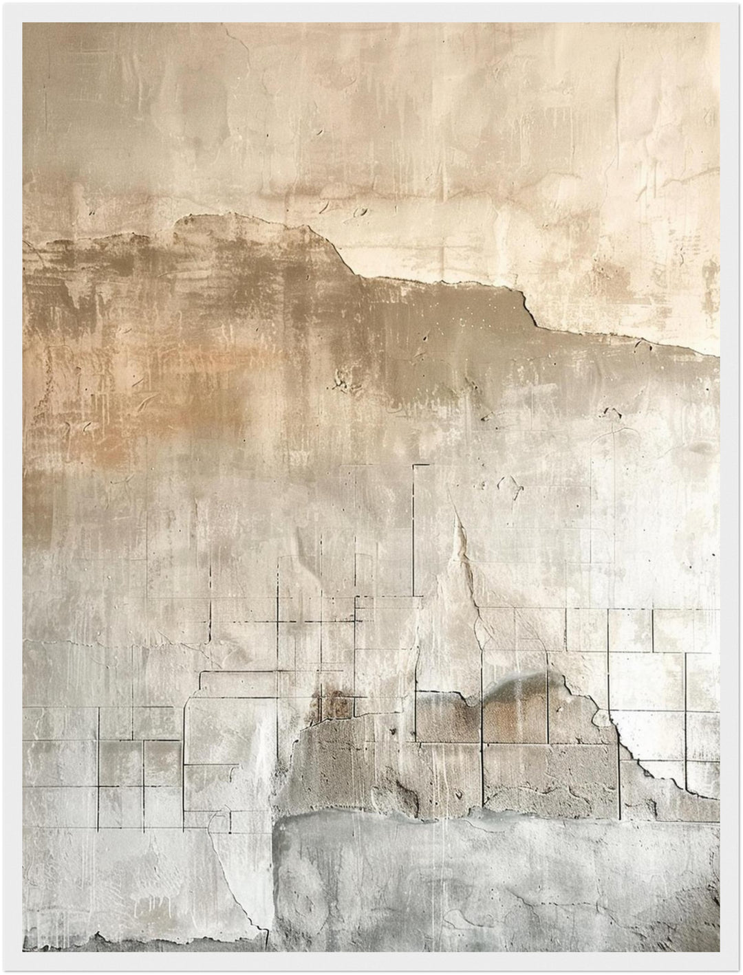 Verwitterte Wandtextur Poster abstrakt – mattes Kunstdruck-Papier – Ansicht 6