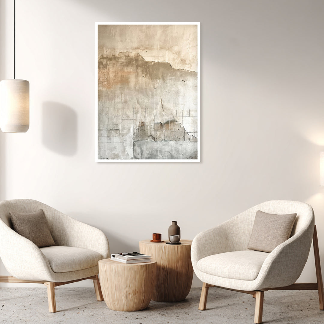 Verwitterte Wandtextur Poster abstrakt – mattes Kunstdruck-Papier – Ansicht 4