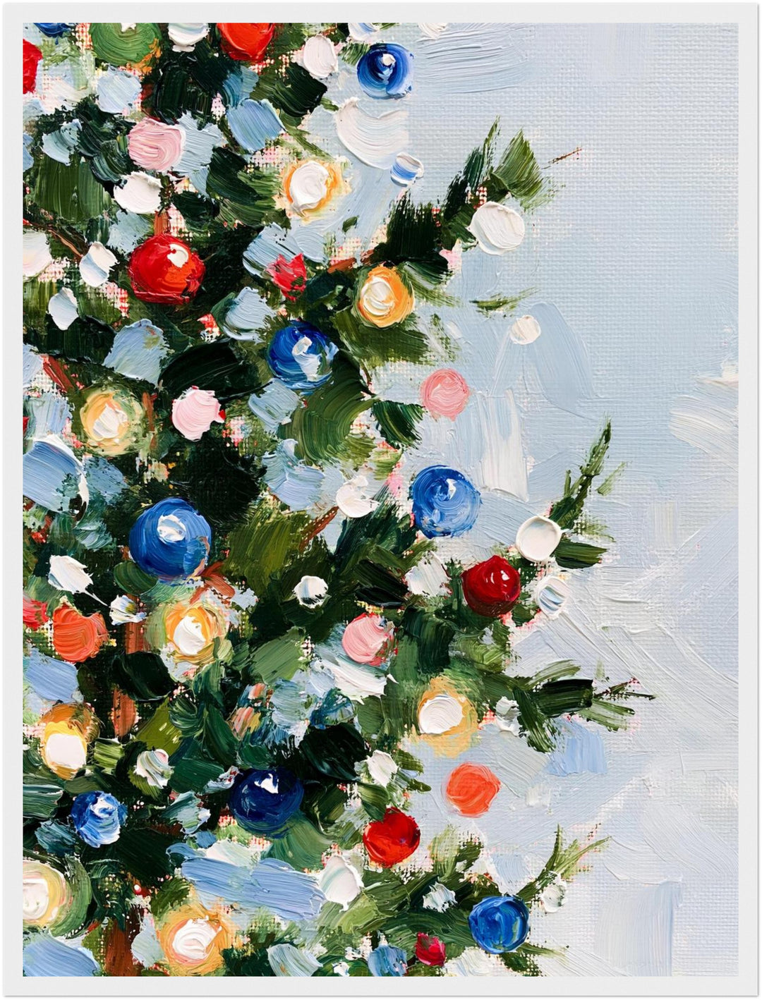 Weihnachtsbaum in Farben Poster – Weißer Rahmen – Produktfoto