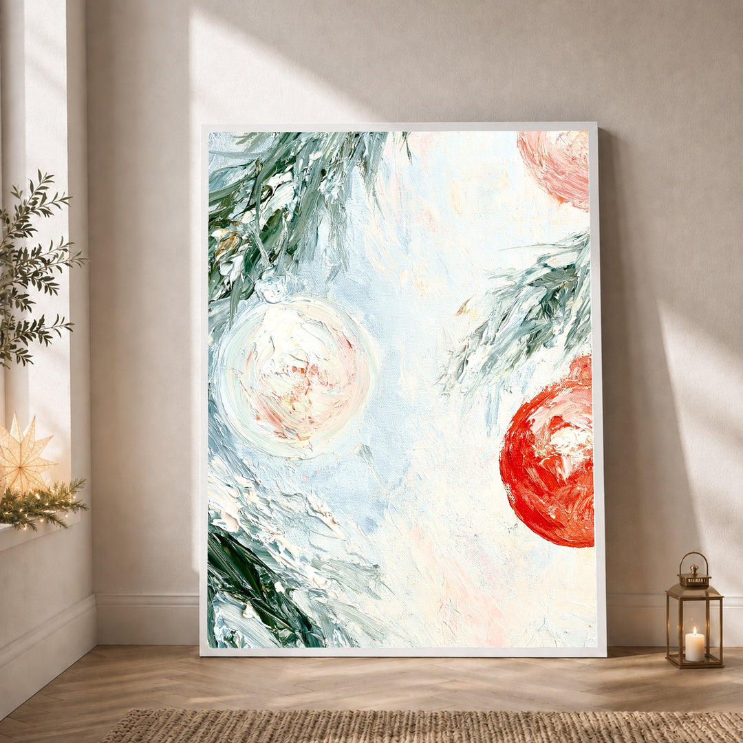 Winterkugeln im Schnee Poster