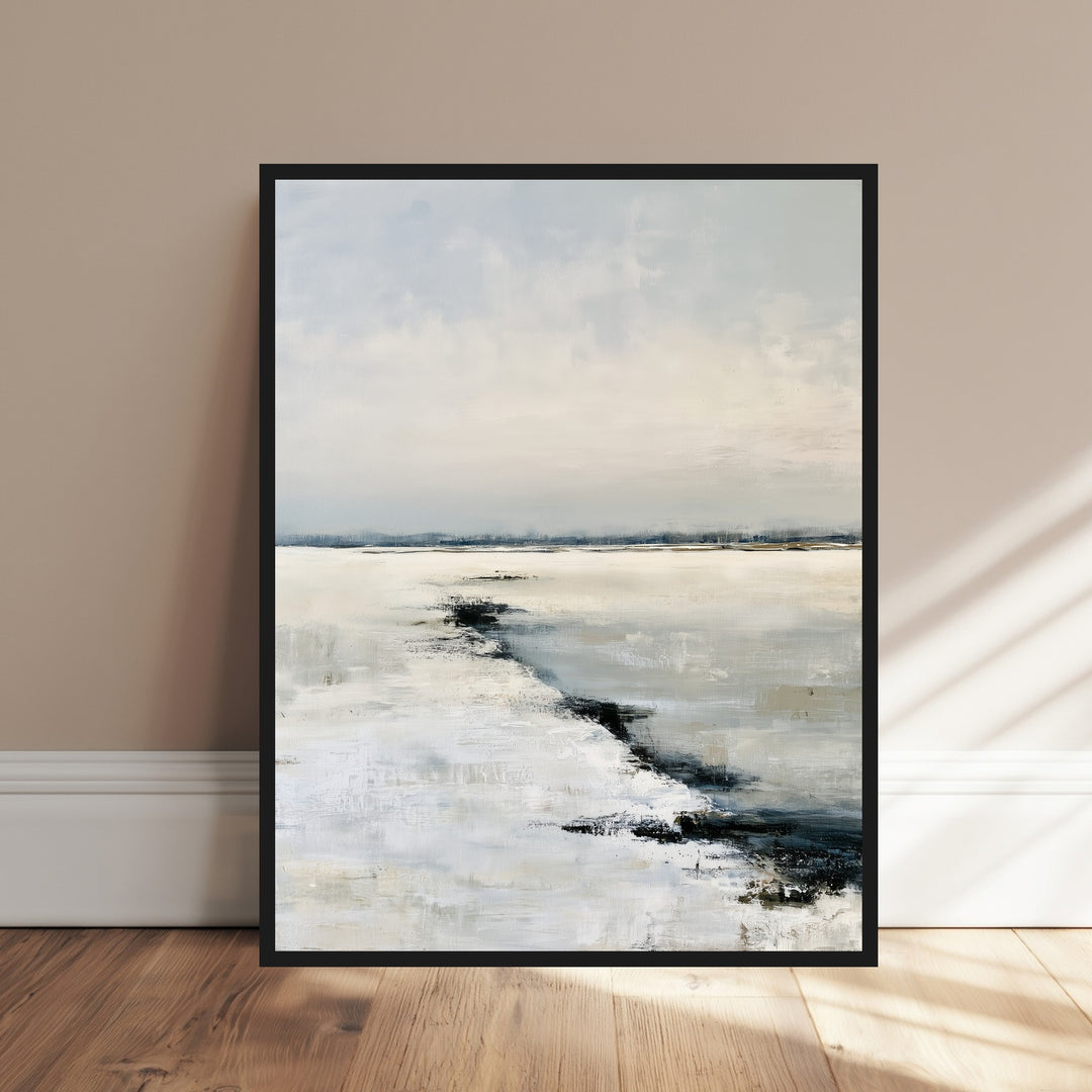 Stille Winterweite Poster – Schwarzer Rahmen – Produktfoto