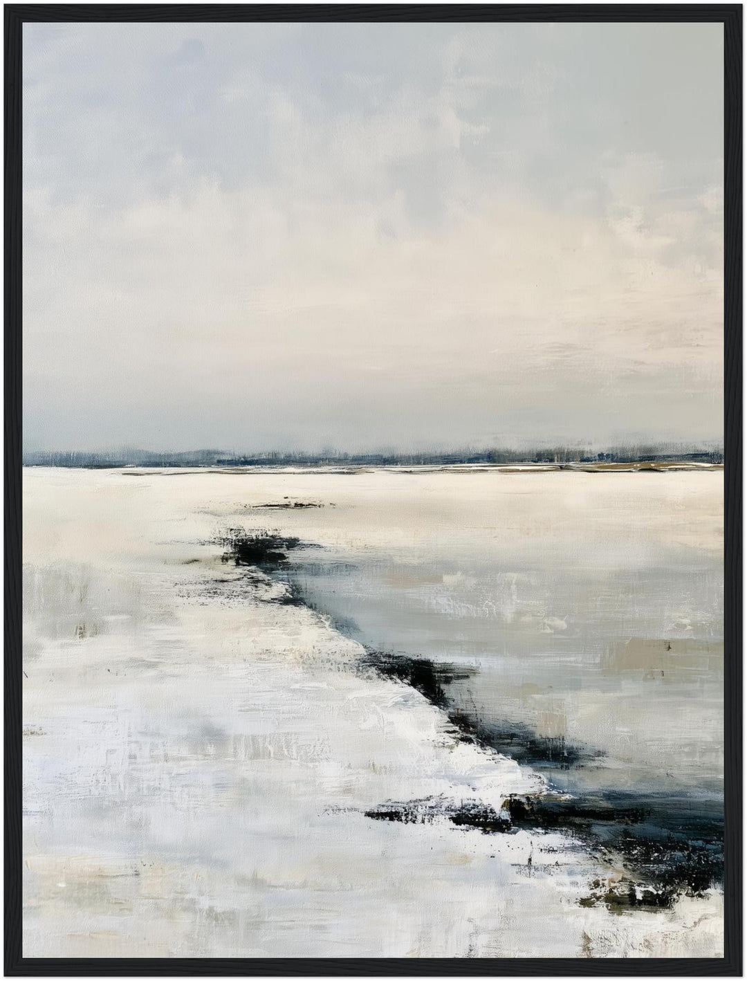 Stille Winterweite Poster – Schwarzer Rahmen – Produktfoto