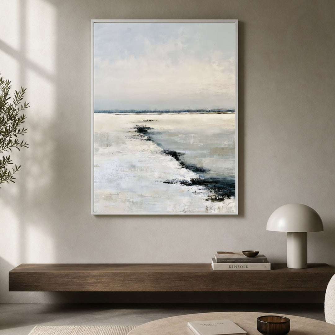 Stille Winterweite Poster – Weißer Rahmen – Produktfoto