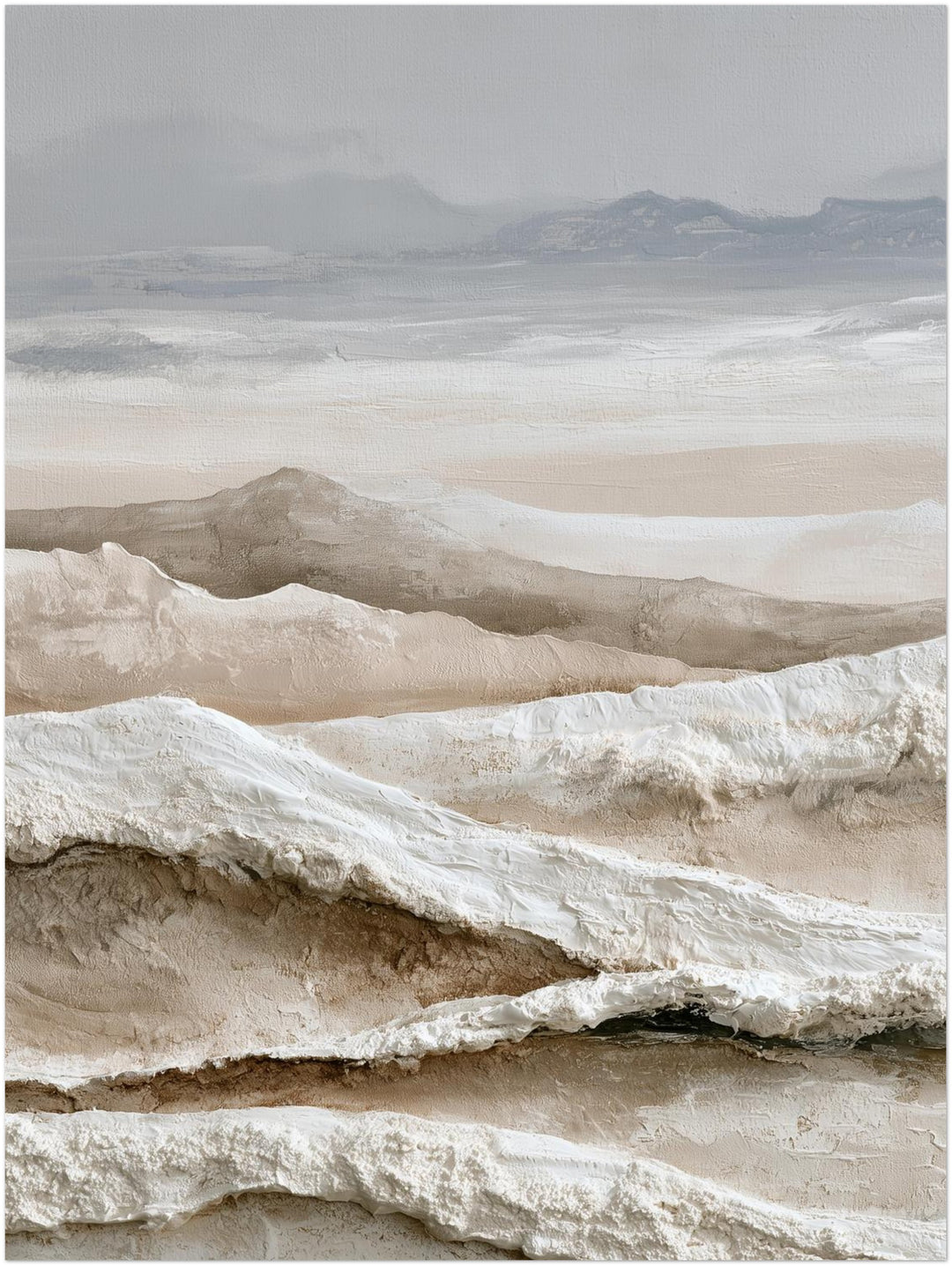 Stille Winterlandschaft abstrakt Poster – Ohne Rahmen – Produktfoto