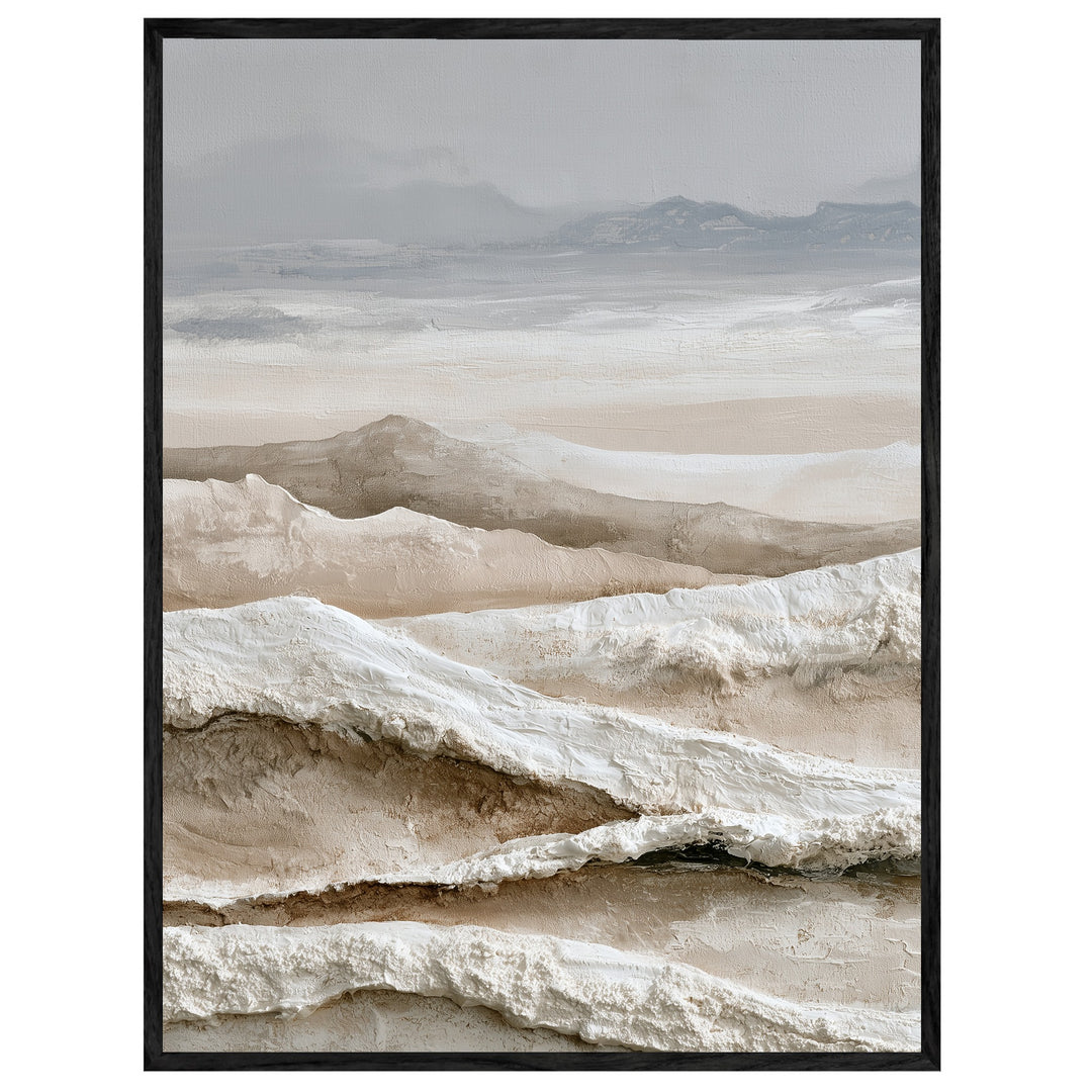 Stille Winterlandschaft abstrakt Leinwandbild – Leinwandbild