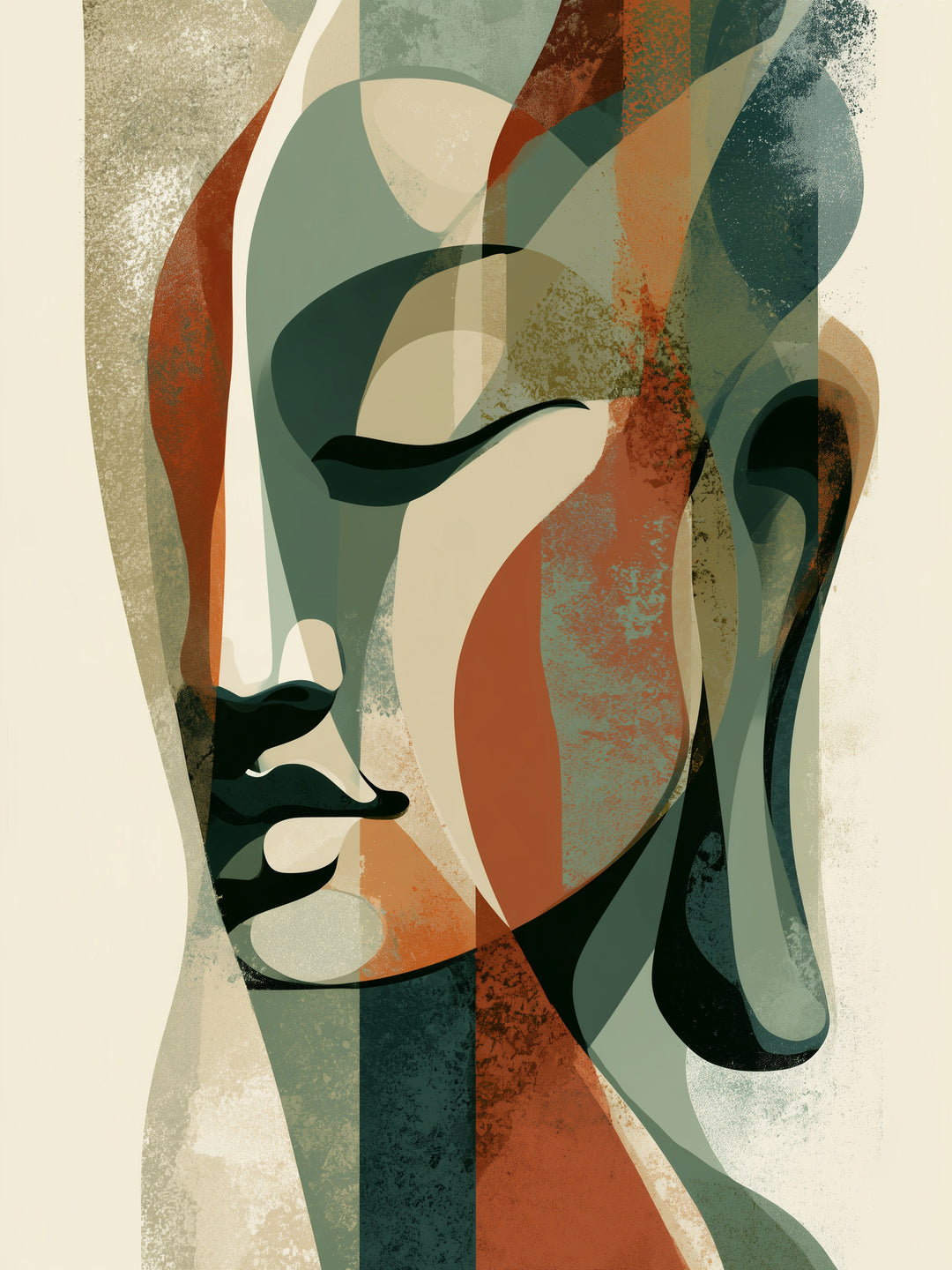 Stilles Gesicht im Zen Poster – Wandbild