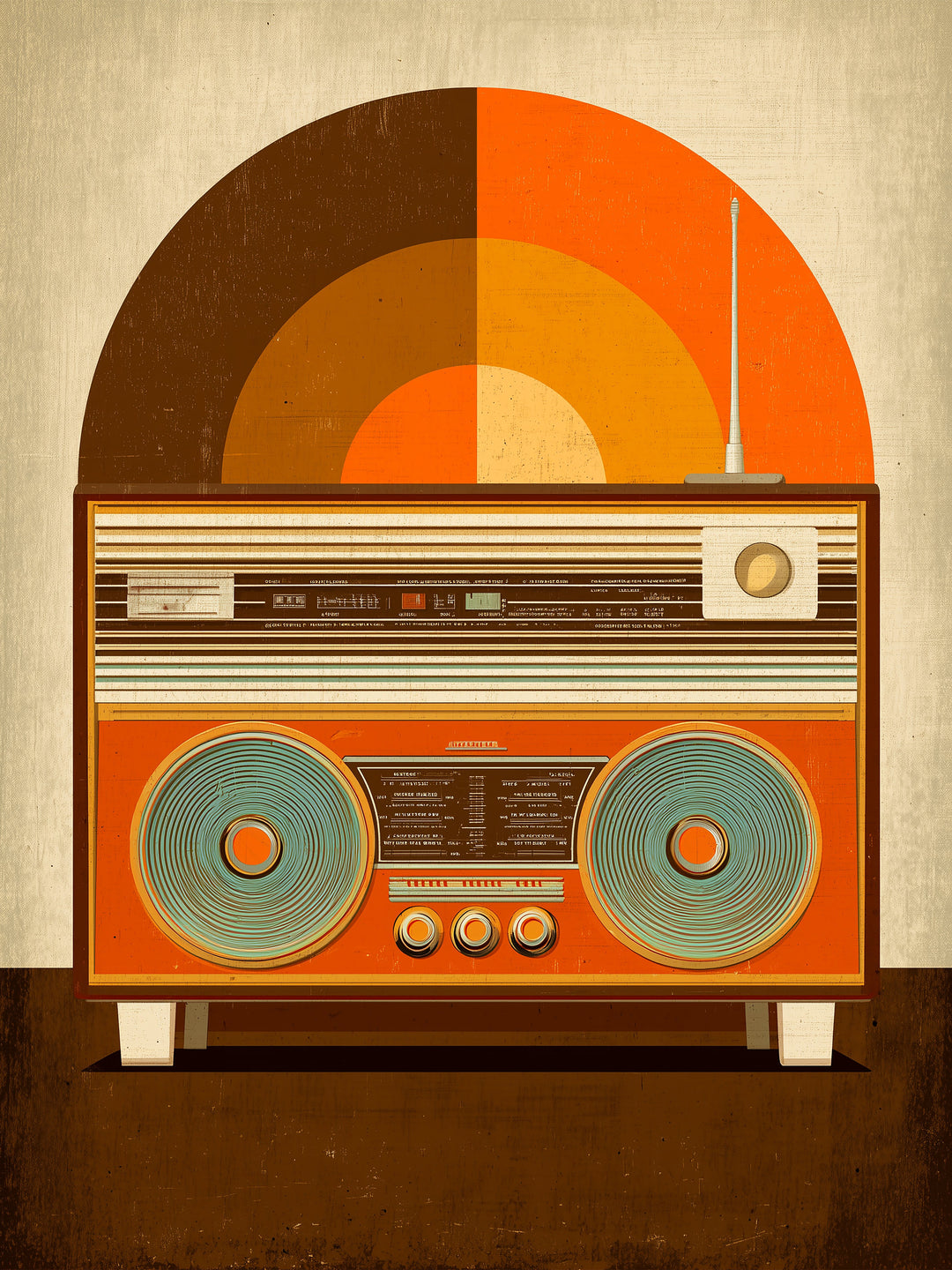Altes Radio Retro – Wandkunst