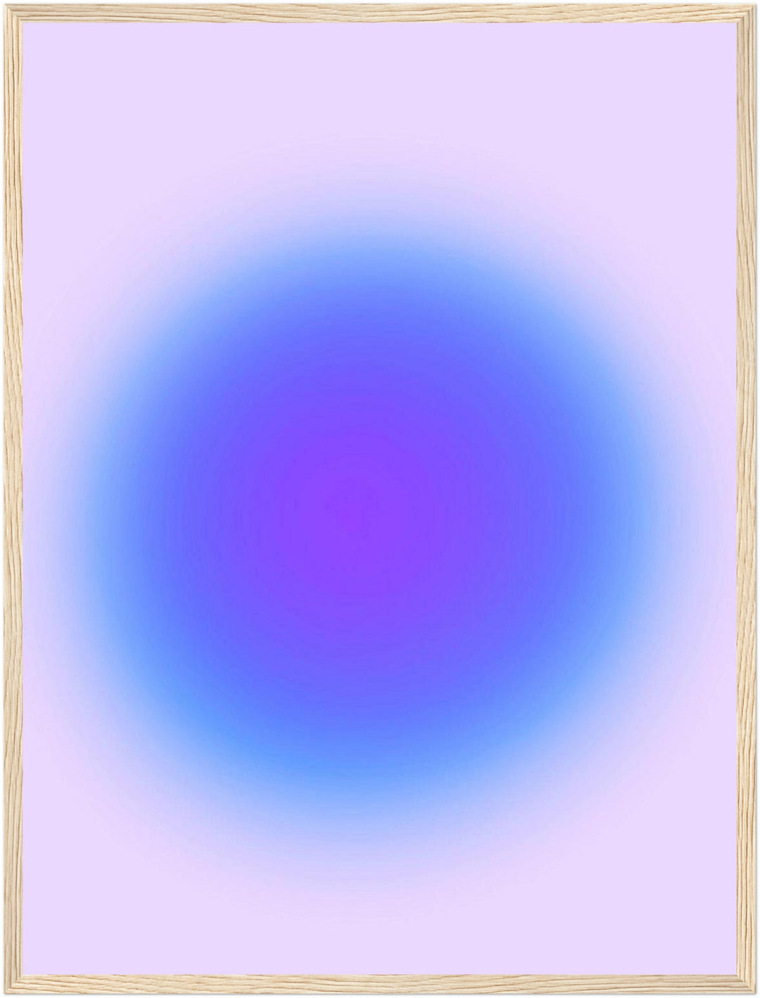Aura blau Poster – Holz natur Rahmen – Produktfoto