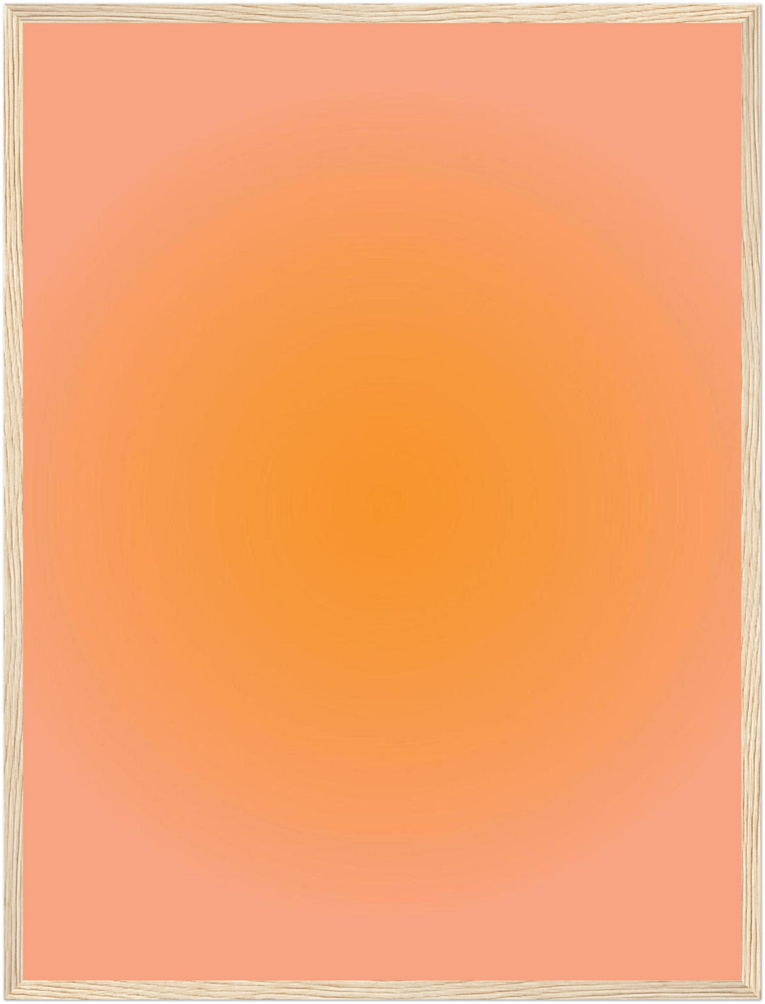 Aura orange Poster – Holz natur Rahmen – Produktfoto