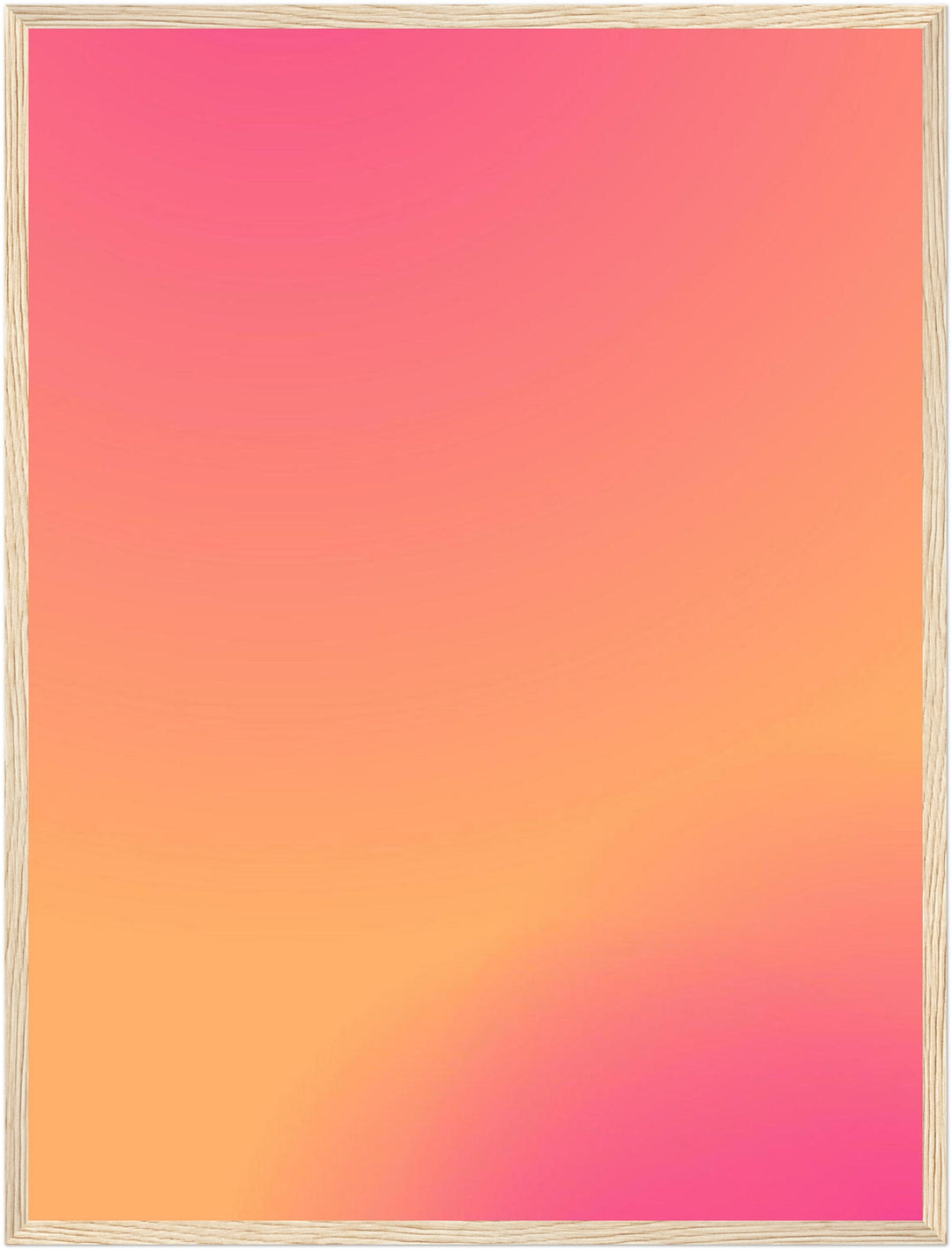 Aura rosa-orange Vol. I Poster – Holz natur Rahmen – Produktfoto