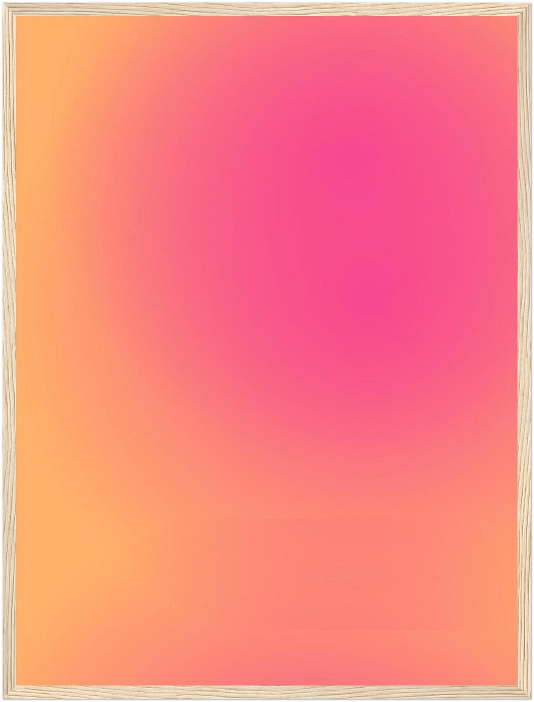 Aura rosa-orange Vol. II Poster – Holz natur Rahmen – Produktfoto