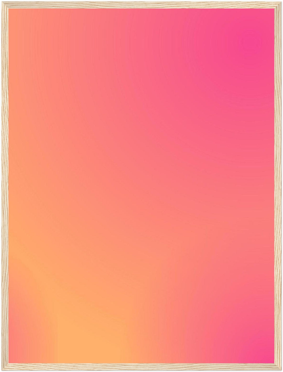 Aura rosa-orange Vol. III Poster – Holz natur Rahmen – Produktfoto