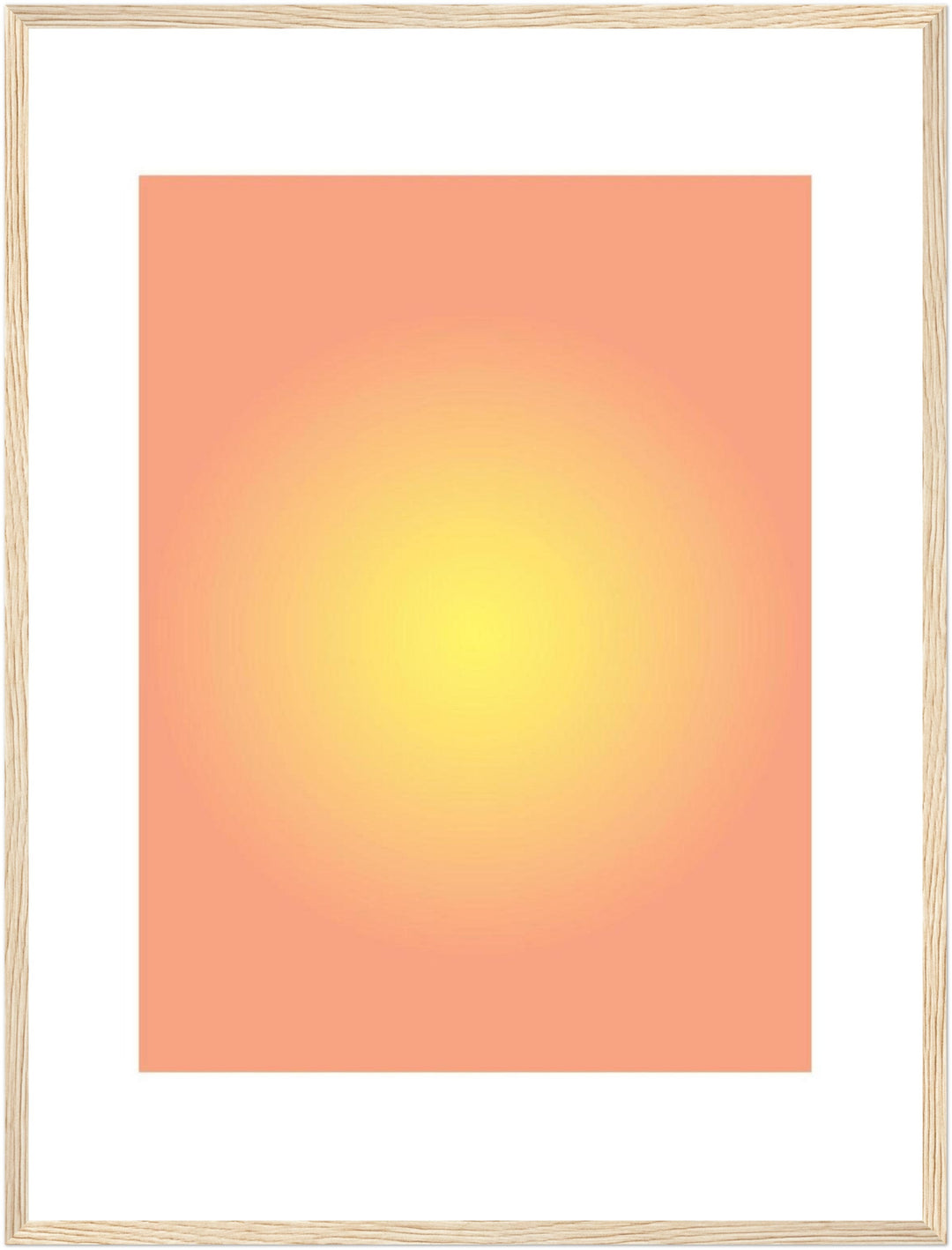 Aura sonnengelb Poster – Holz natur Rahmen – Produktfoto