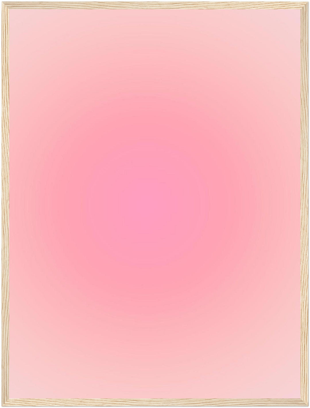 Aura Sonnenstrahlen-rosa Poster – Holz natur Rahmen – Produktfoto