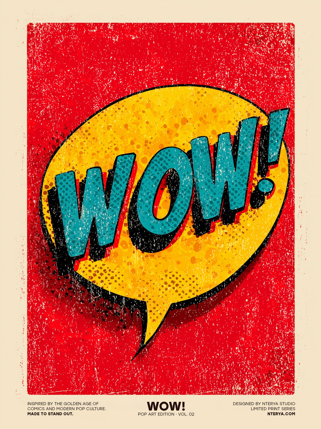 Ausdruck des Staunens Pop Art – Wandkunst