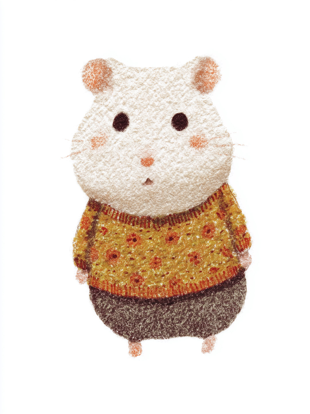 Babyhamster im Pullover  – Wandkunst