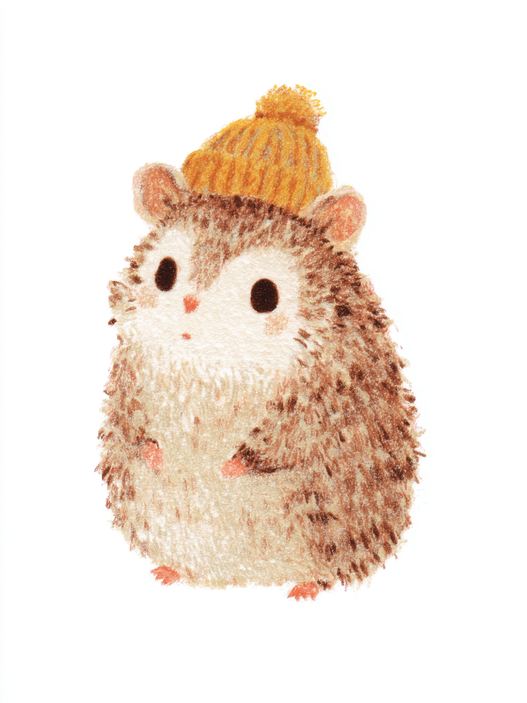 Babyigel mit Mütze  – Wandkunst