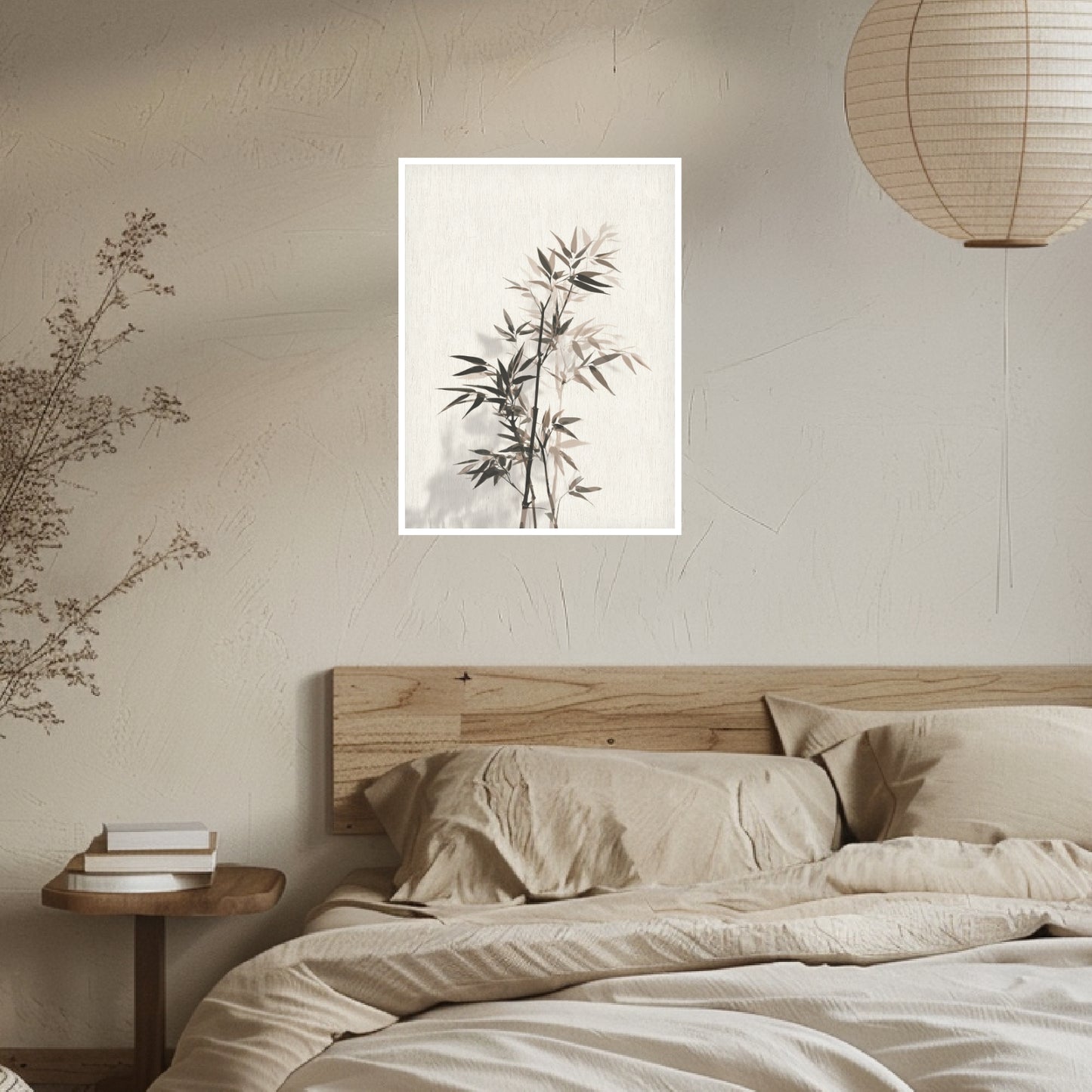 Bambuszweig mit Schatten Poster
