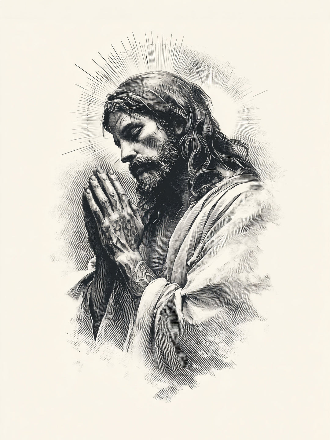 Betender Jesus spirituell – Wandkunst