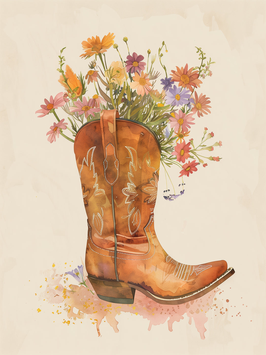 Blumencowboy  – Wandkunst
