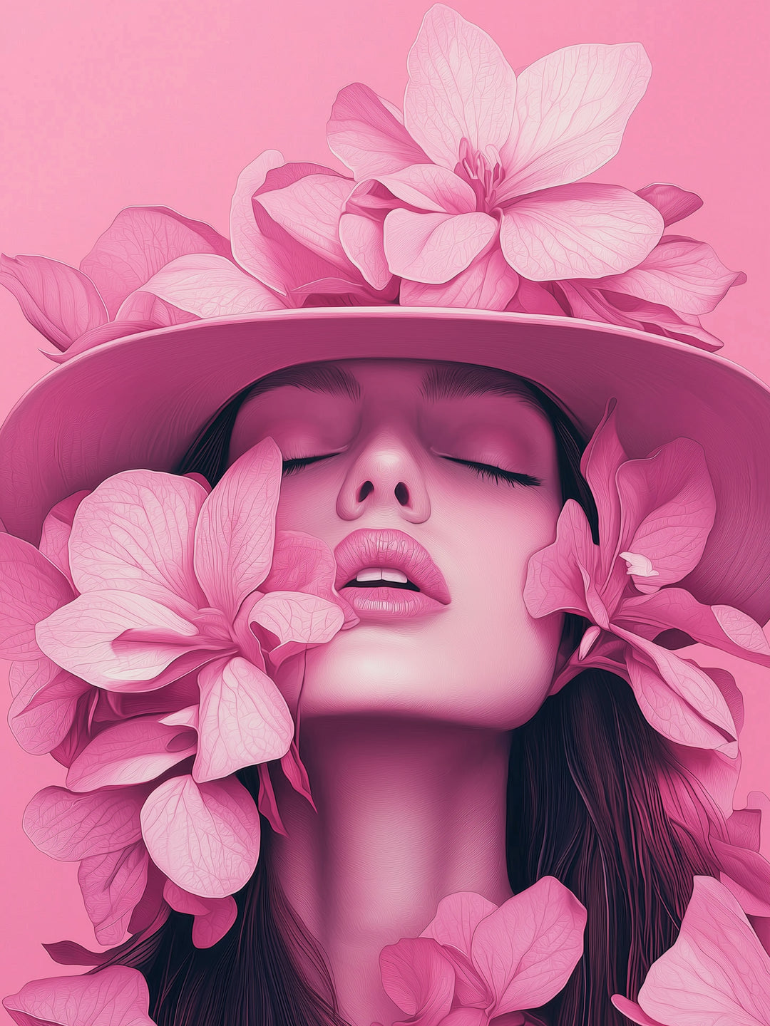 Blumentraum im Rosa  – Wandkunst