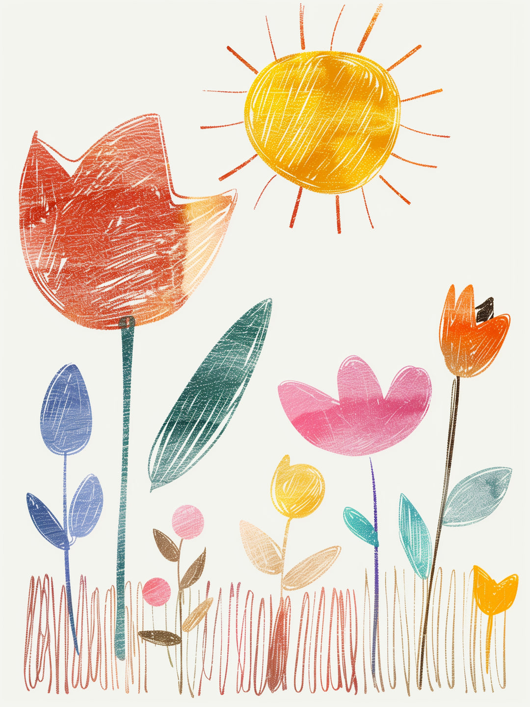 Bunte Blumensymphonie Dopamin – Wandkunst