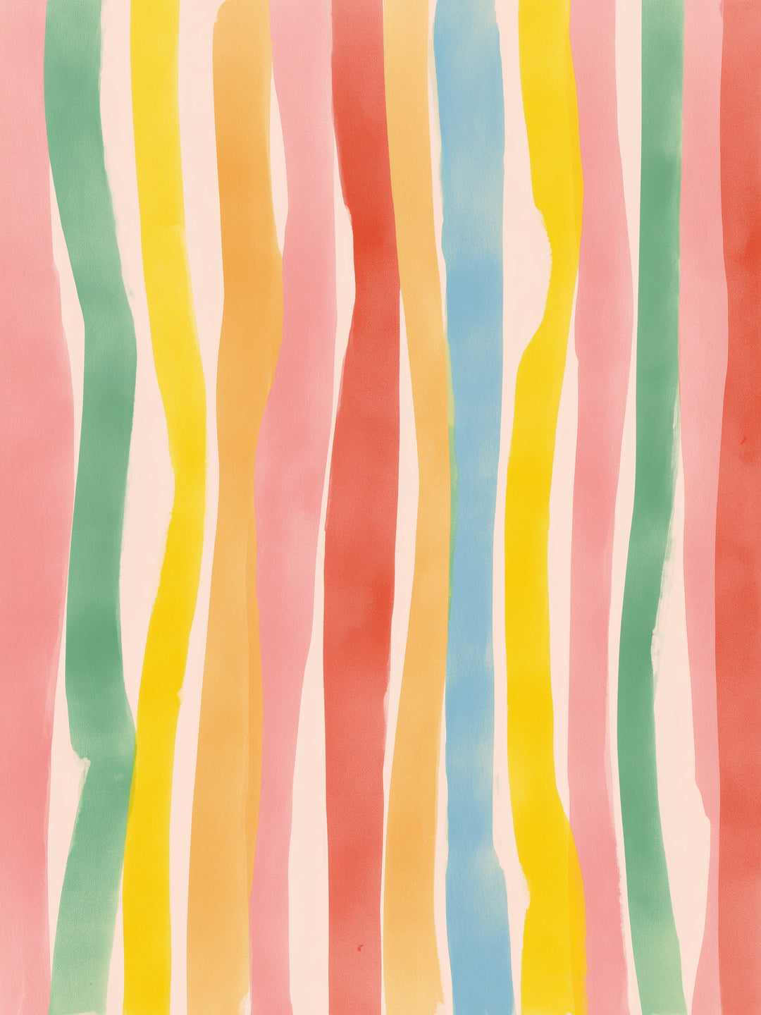 Bunte Streifenmuster Dopamin – Wandkunst