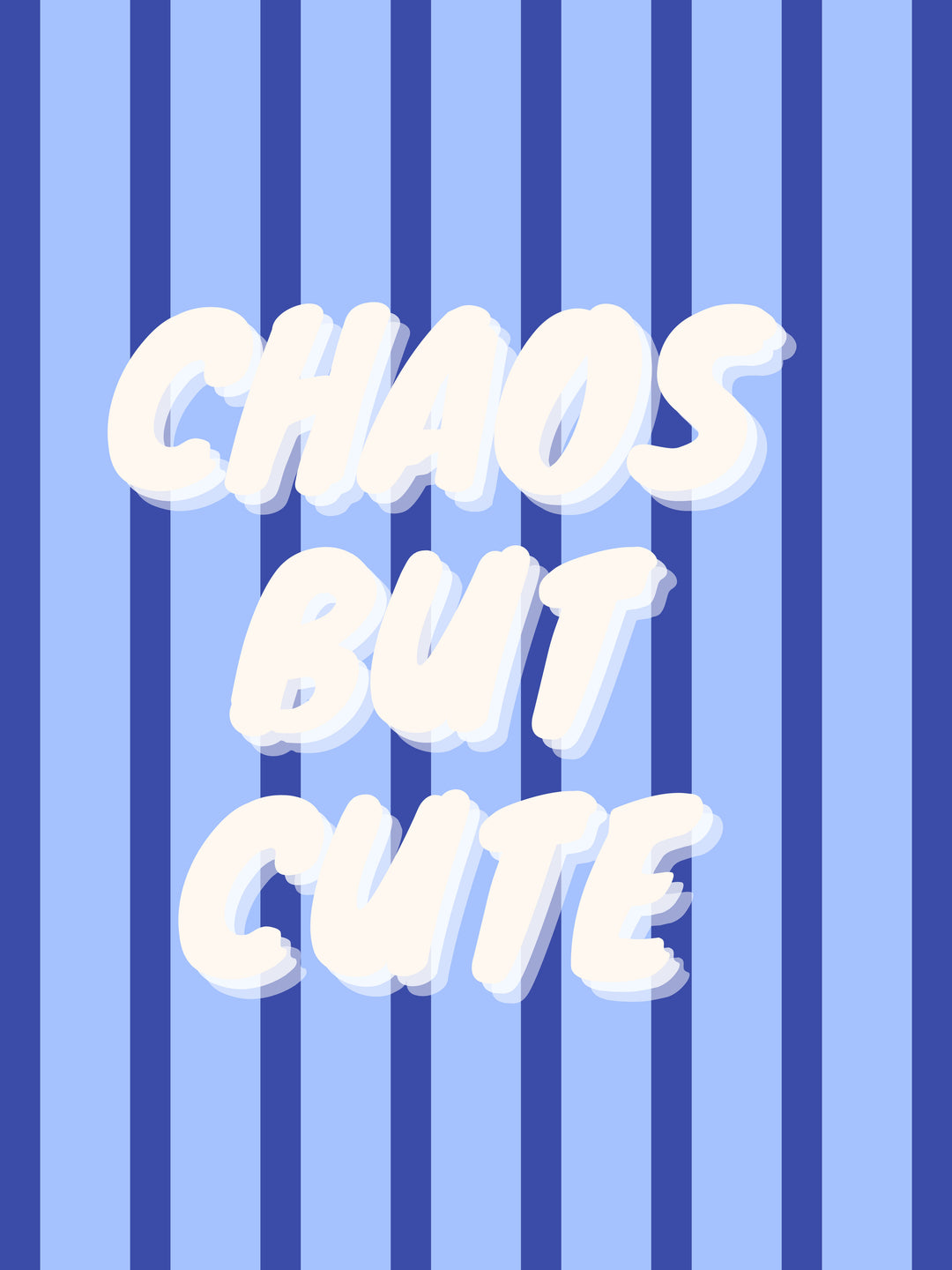 Chaos but cute blau Dopamin – Wandkunst