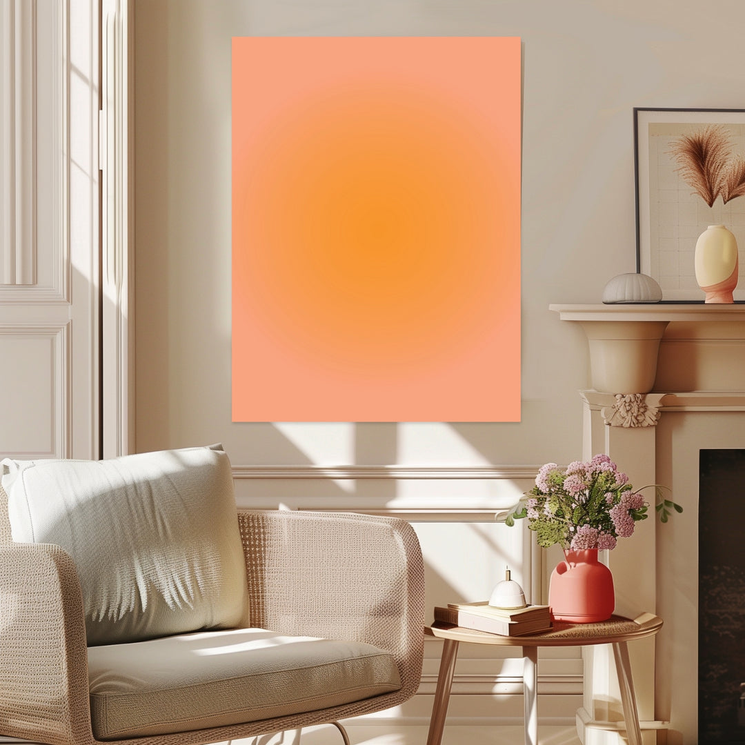 Aura orange Leinwand Dopamin – Leinwand auf Holzrahmen – Ansicht 3