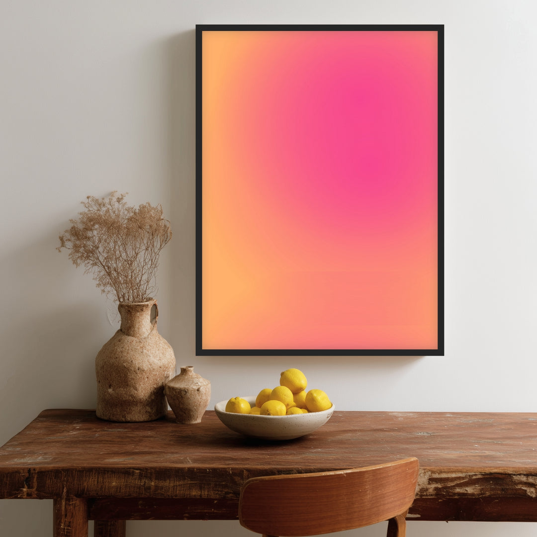 Aura rosa-orange Vol. II Poster Dopamin – mattes Kunstdruck-Papier – Ansicht 2