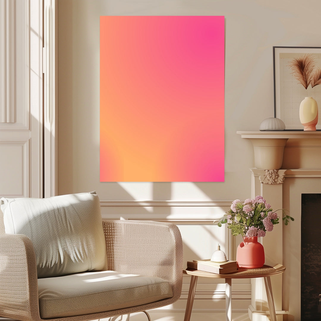Aura rosa-orange Vol. III Leinwand Dopamin – Leinwand auf Holzrahmen – Ansicht 3