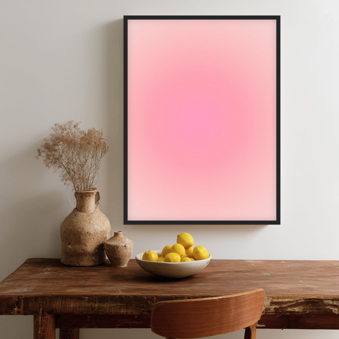 Aura Sonnenstrahlen-rosa Poster Dopamin – mattes Kunstdruck-Papier – Ansicht 2