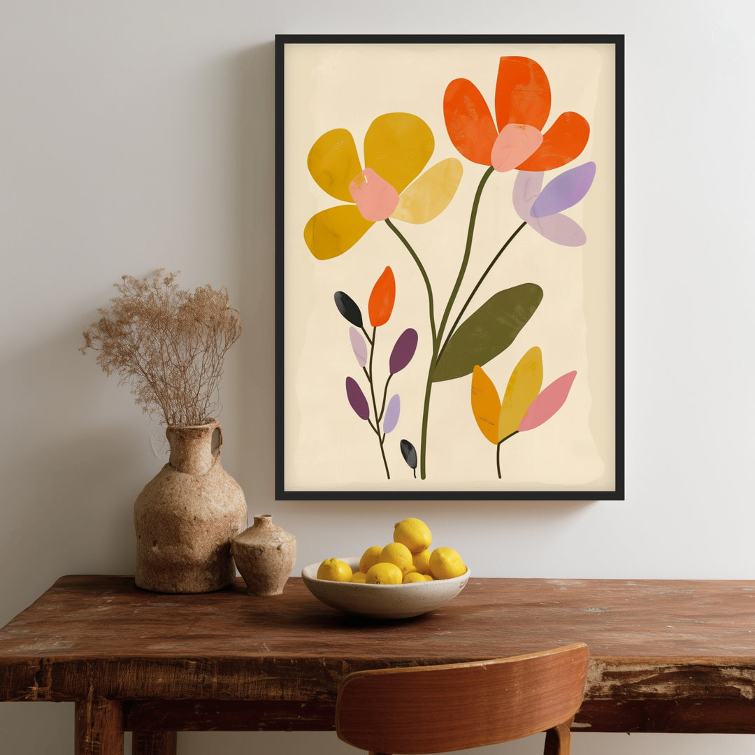 Blütenpracht in Harmonie Poster Dopamin – mattes Kunstdruck-Papier – Ansicht 2