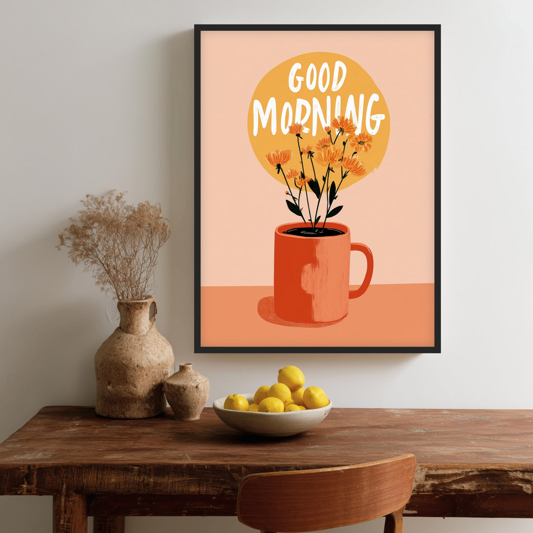 Good Morning Poster Dopamin – mattes Kunstdruck-Papier – Ansicht 2