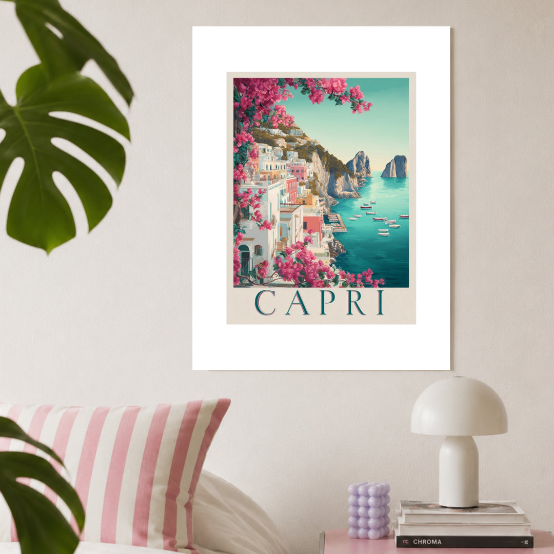 Capri im Bougainvillea-Glanz Poster – Ohne Rahmen – Produktfoto