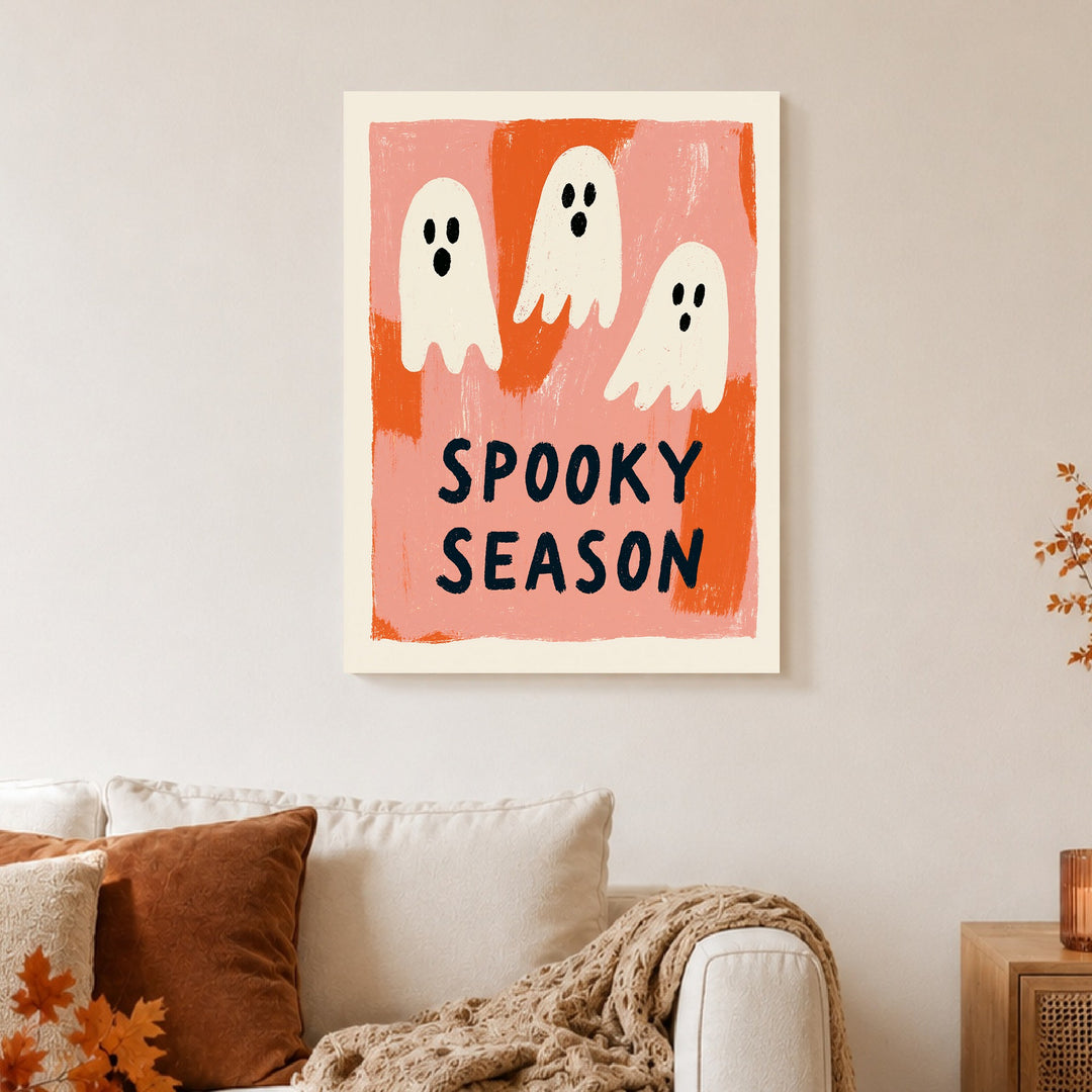 Drei Geister Spooky Season Leinwandbild – Ohne Rahmen – Produktfoto